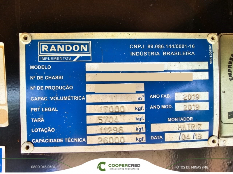 Bitrem Graneleiro Randon 2019 7,10m