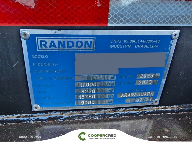 Rodocaçamba Randon New R 23/23 com Pneus Usados